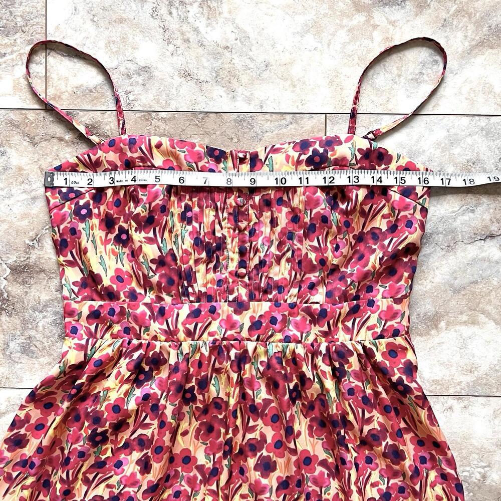 Fossil Sun Dress Floral Pattern Sz M Spaghetti Strap Sleeveless Spring Summer - Picture 7 of 15